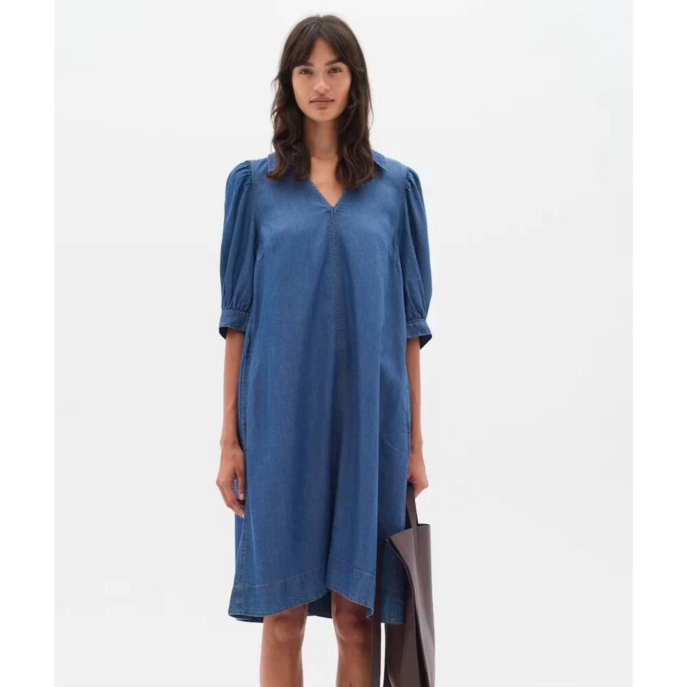 NEW INWEAR rachel midi dress in deep blue